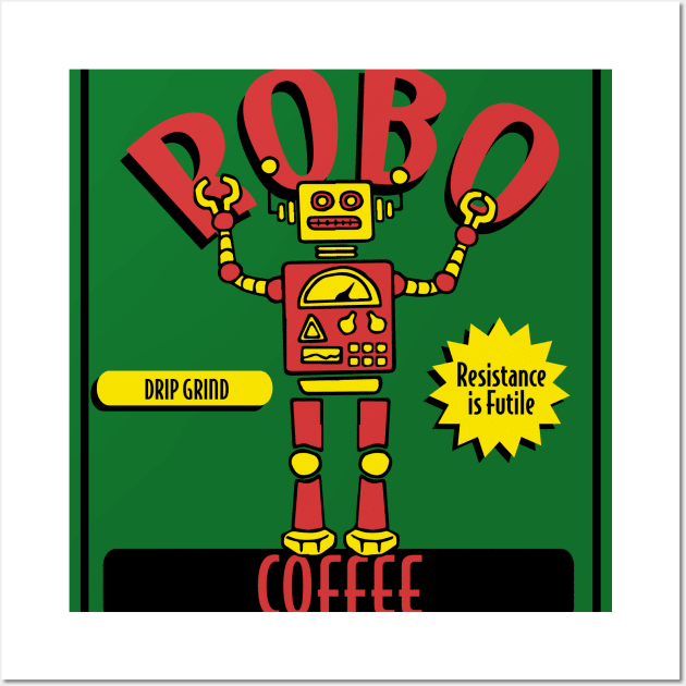Robo Coffee Wall Art by Design_451